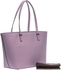 Kate Spade Leather Bag For Women,Purple - Tote Bags