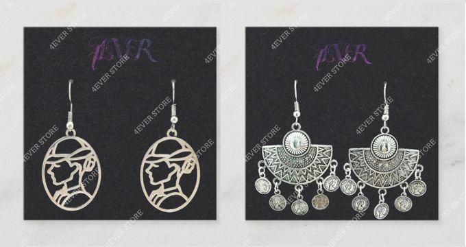 Set of 2 Earrings (The Lady Earrings & Ancient Wind Earrings)