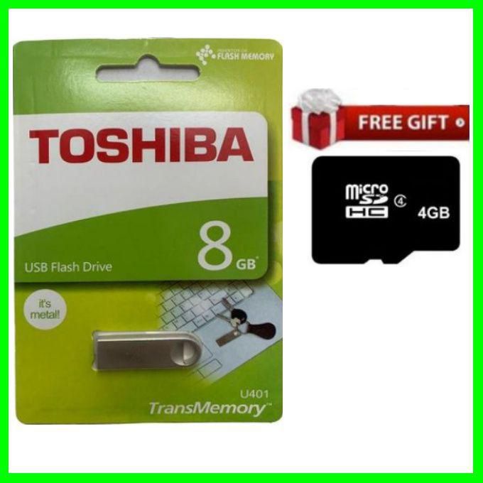 Toshiba Flash Disk 8GB -silver +Free Gift
