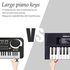 BIGFUN Kids Piano Keyboard, Electronic Musical Instrument Early Learning Keyboard Piano for Beginner (61 Keys, Black)