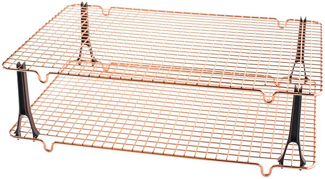 Nordicware Stackable Cooling Grid Set Copper and Black
