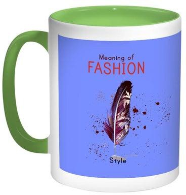 Meaning Of Fashion Printed Coffee Mug Blue/White/Green