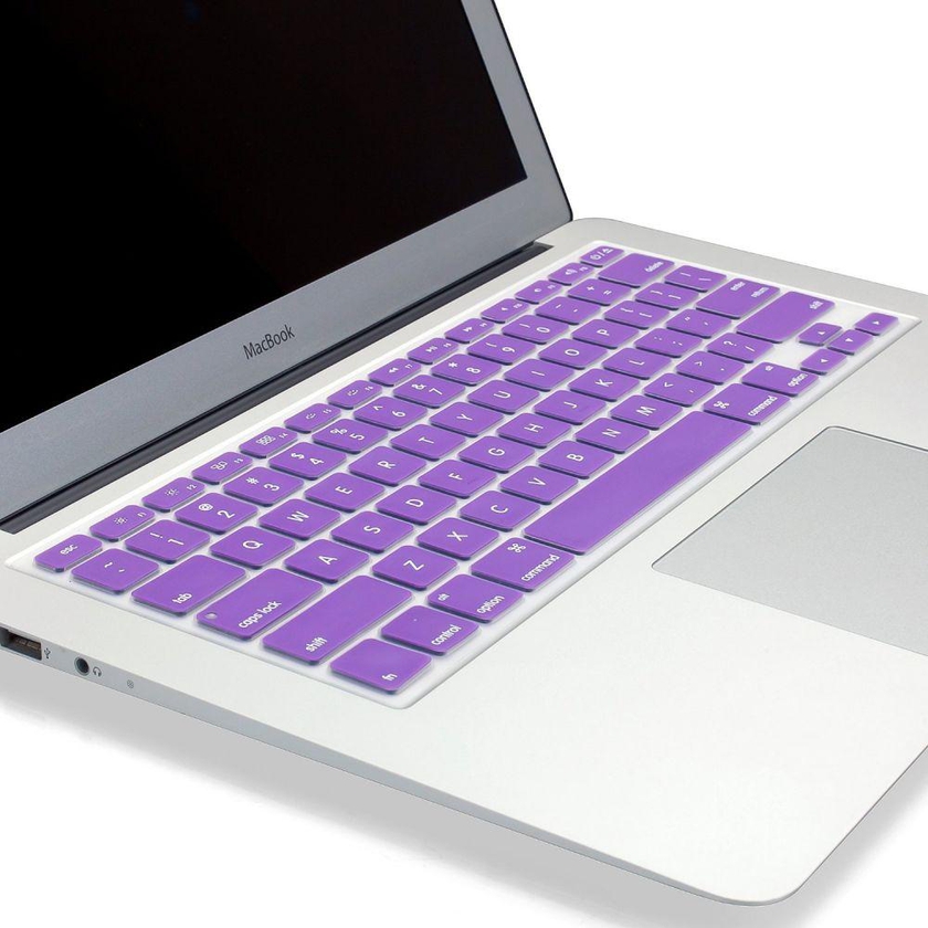 Unibody Apple MacBook / Pro/ Air Retina 13 15 17 Silicone Keyboard Skin Cover - Purple ‫(US Layout)