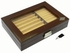 Laveri 7 Piece Genuine Leather Pen Case Storage and Fountain Pen , Chain, Braslets ,Ring And Cufflinks Organizer Box with Key Lock DARK BROWN