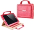 RED Universal Carrying Handbag PU Leather Stand Case Cover For iPad 4 3 2