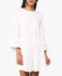 White Flare Sleeve Mini Dress