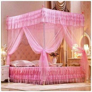 Mosquito Net With Metallic Stand - Pink (5*6)