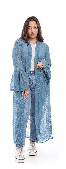 Chiffon Women's Cardigan-Turquoise