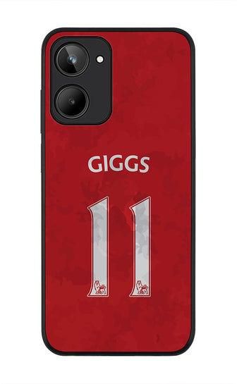 Rugged Black edge case for Realme 10 4G Slim fit Soft Case Flexible Rubber Edges Anti Drop TPU Gel Thin Cover - Giggs Jersey
