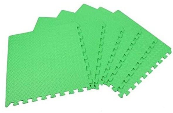 Rainbow Toys - Floor Mat Green Foam Exercise Mat 2cm Puzzle Game Pad Non- Slip Stitch Interlock EVA Mat size: 100x100x2cm