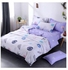 3-Piece Printed Duvet Cover Set Polyester Blue/White Single