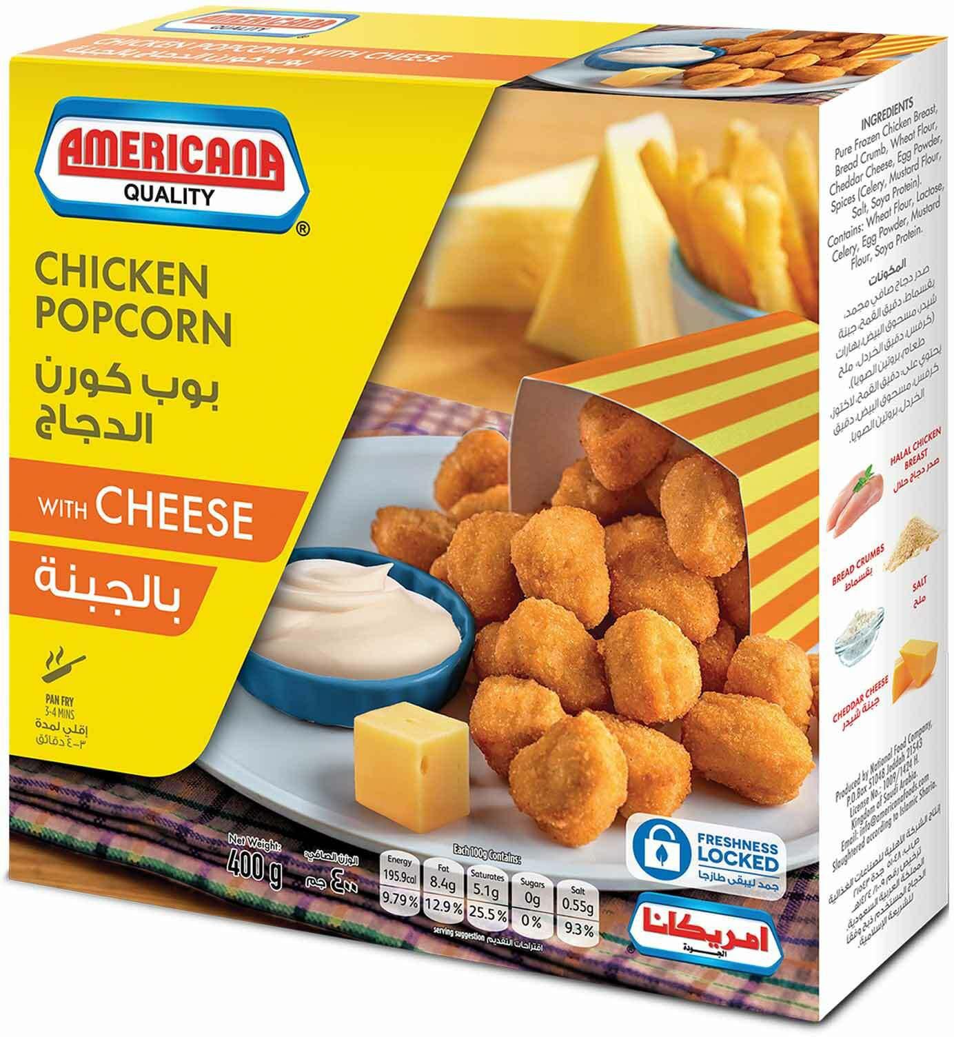 Americana cheese chicken popcorn 400 g