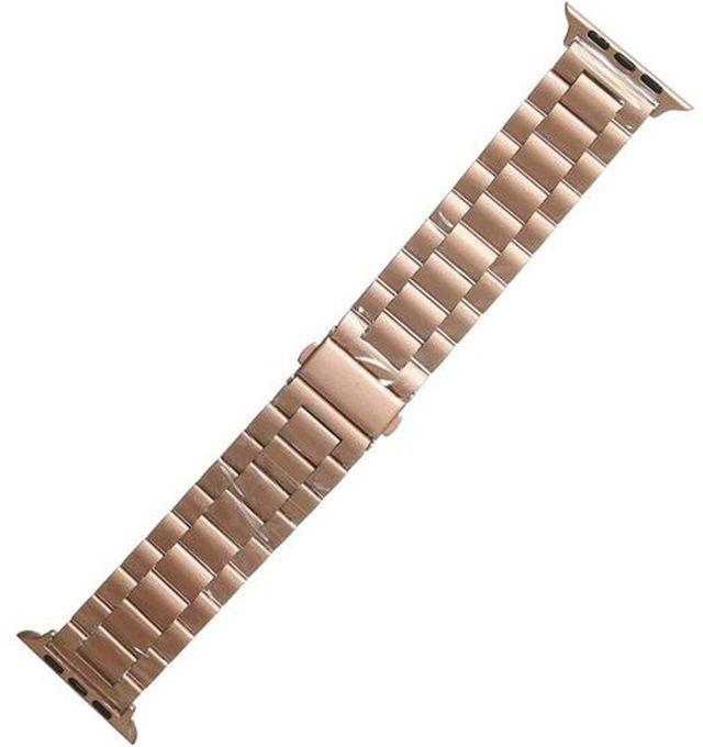 Stainless Steel Watch Band For Apple Watch Series 7- 45mm - Rose Gold