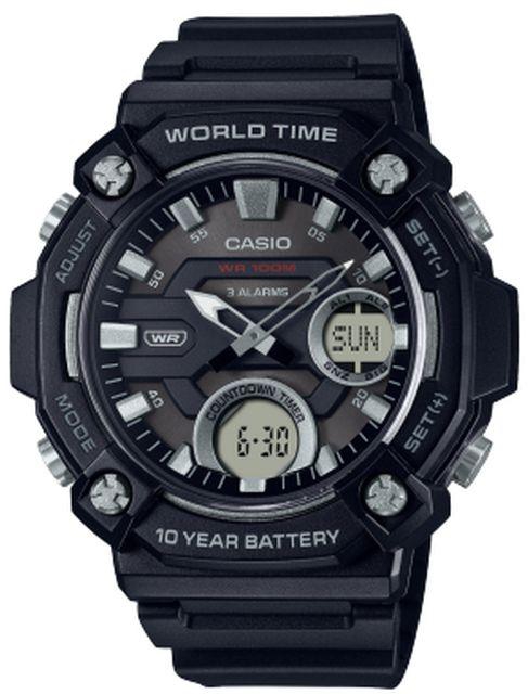 Casio Watch For Men AEQ-120W-1AVDF Analog - Digital Resin Band Black