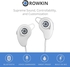 Rowkin Pulse Wireless Headphones, Bluetooth Earbuds, Stereo Hands-free Headset with Built-in Microphone and Noise Reduction Earphones - White