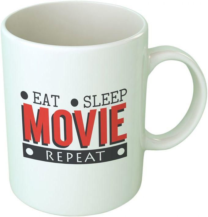 Eat Sleep Ceramic Mug - White