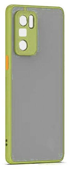 For OPPO RENO 6 (4G) Hard Back Cover With Silicone Edges And Camera Frame - Green