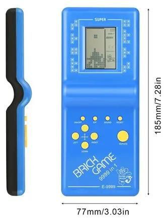Brick Game Tetris HandHeld LCD Brick Game - Blue