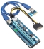 Generic USB 3.0 PCI-E Express 1x to 16x Extender Riser Card Adapter SATA Power Cable