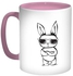 Rabbit Printed Coffee Mug Pink/White/Black