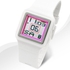 Poptone Watch for Unisex by Casio , Digital , Resin , White , LDF20-7A