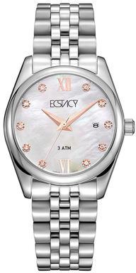 ECSTACY WoMens Analog White MOP Dial Watch