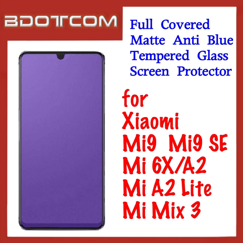 Bdotcom Full Covered Matte Anti Blue Tempered Glass Screen for Xiaomi Mi 9