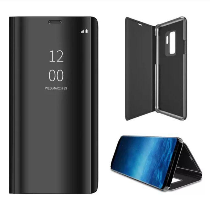 Samsung Galaxy A52 Plating Mirror Leather Case - Black