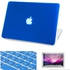 3in1 Rubberized Hard Case Screen Protector Keyboard Cover for Macbook Pro 13 13.3 Blue Color