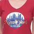 U.S. Polo Assn. Red Cotton V Neck T-Shirt For Women