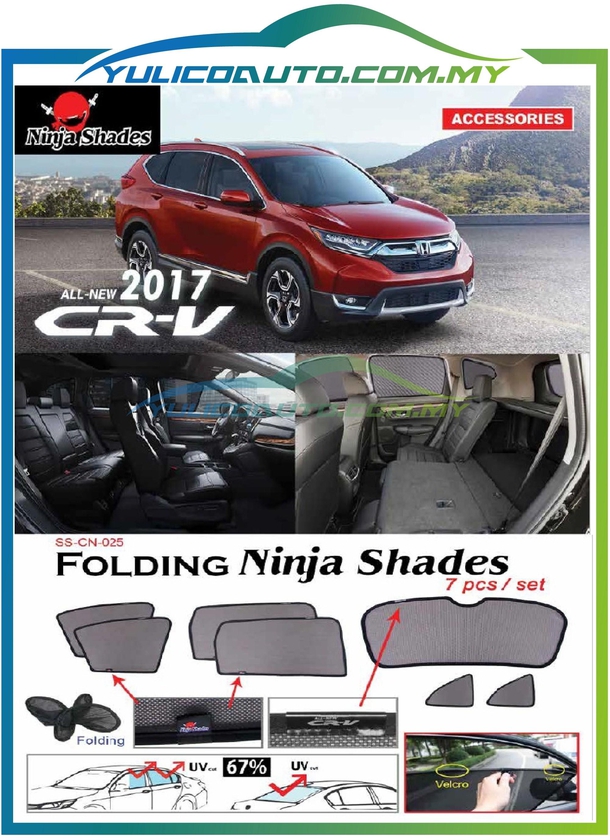 Yulicoauto Honda CRV CR-V Year '17-'18 Magnetic Ninja Sun Shade/Sunshade Premium Quality
