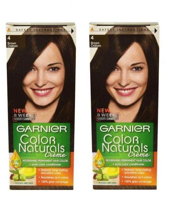 Garnier Color Naturals Hair Color - Brown 4 - 2 PCS price from jumia in  Egypt - Yaoota!