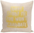 Quote Printed Decorative Pillow Beige/Yellow 16x16inch
