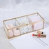 Glass Cosmetic Storage Box Makeup Drawer Organizer.