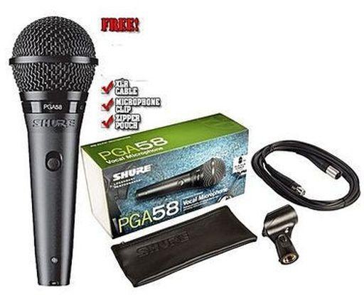 Shure PGA58-XLR Cardioid Dynamic Vocal Microphone With Cable.