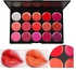 Beautishop Matte Long Lasting Professional 15 Colors Non-Sticky Lip Gloss Palette Set
