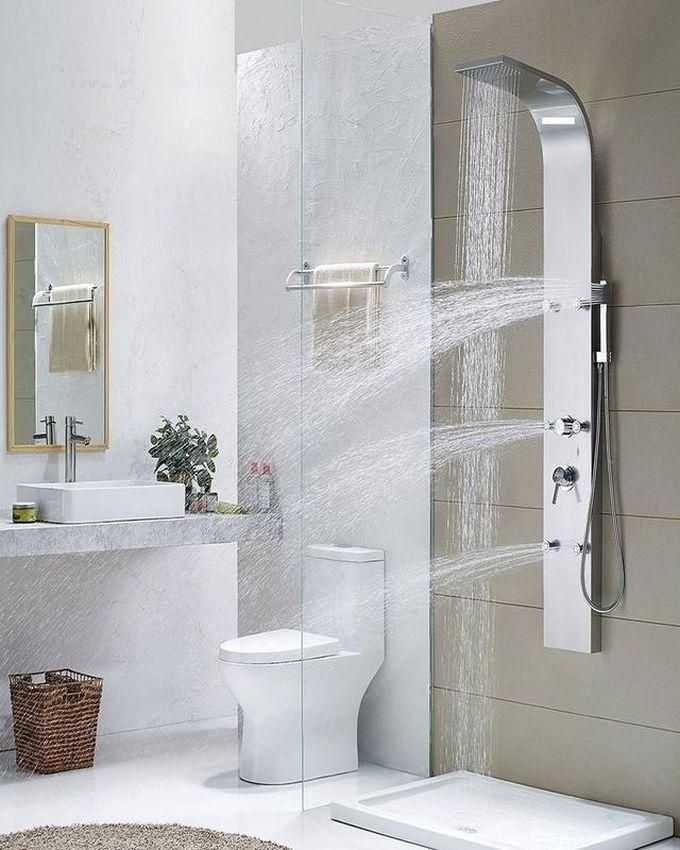 San George Design Stainless Steel Bathroom Shower Column With Massage Jacuzzi And Faucet