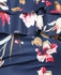 Navy Floral Printed Bardot Bodycon Dress