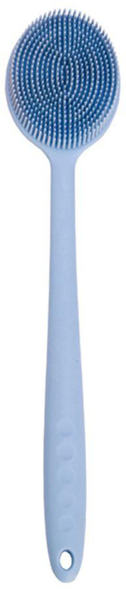 Scrubber With Long Handle Massage Brush Sky Blue 40.00 centimeter