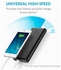 Anker 337 Power Bank (PowerCore 26K) Portable Charger, 26800mAh External Battery with Dual Input Port and Double-Speed Recharging, 3 USB Ports for iPhone, iPad, Samsung, Android and Other Devices