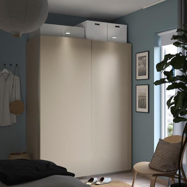 PAX / HASVIK Wardrobe, beige/beige, 150x66x201 cm - IKEA