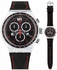 Swatch YVS404 Leather Watch - Black