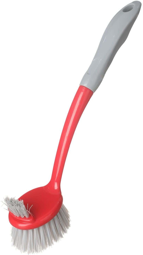 Get Liao Plastic Dish Cleaning Brush, 30 cm - Red Grey with best offers | Raneen.com
