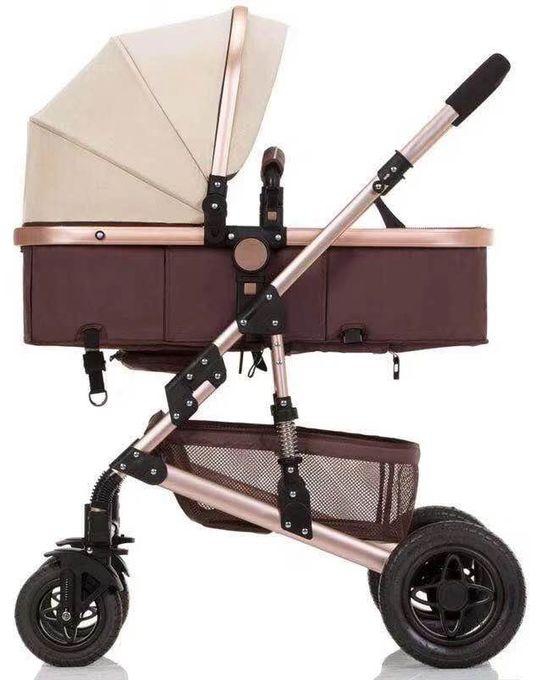 2In1 Baby Stroller - Beige / Brown