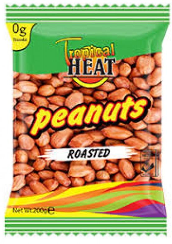 TROPICAL HEAT 70G ROASTED SALTED WITH SKIN PEANUTS