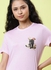 Round Neck Printed T-Shirt Pink Lavender