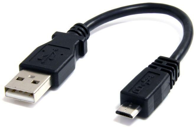 Sony SmartWatch SP USB Power Charging Cable – 6 inch - Black