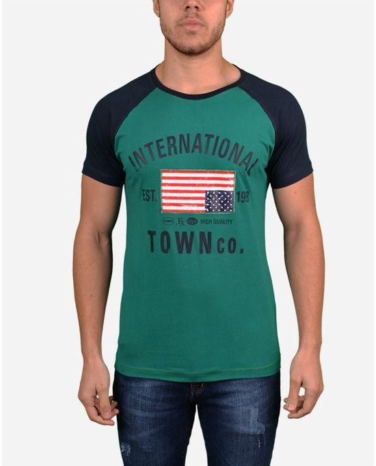 Town Team Printed T-Shirt - Green