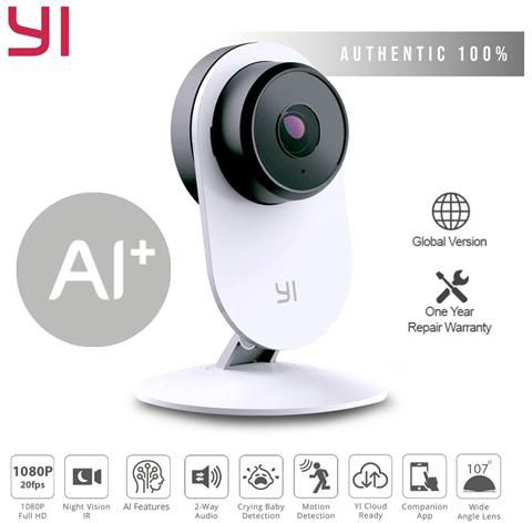 XIAOMI YI Home Ai+ Smart 1080p Day &amp; Night Wireless CCTV Camera
