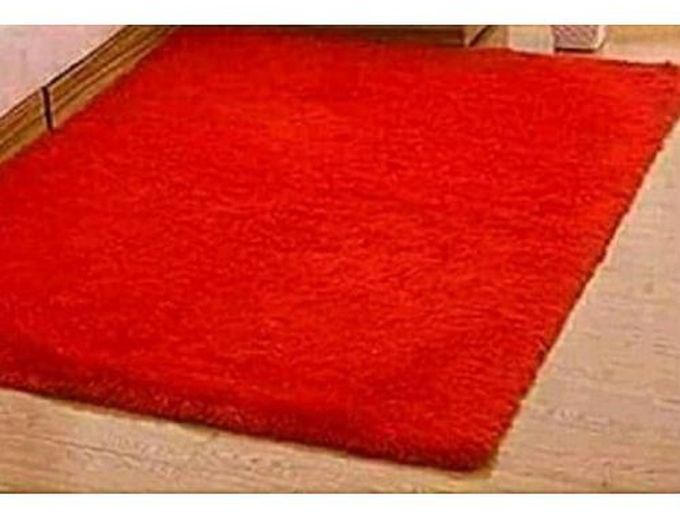 Red Fluffy Carpet - 7 by 9 Ft